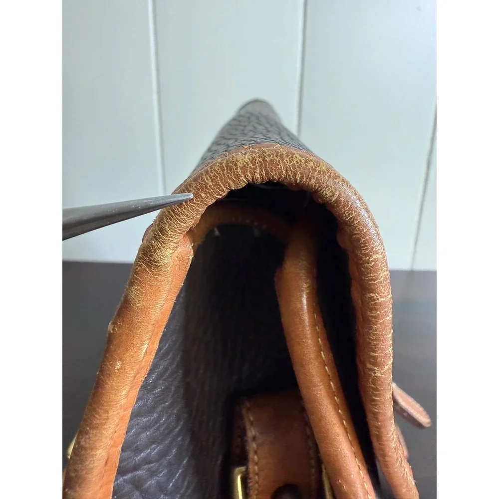 Dooney & Bourke Crossbody Bag Women's All Weather Leather Brown Vintage Made USA